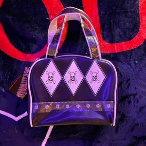 NWT demonia skull bowler bag